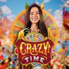 Logo of Crazy Time from Evolution at Rabbit Reel Casino